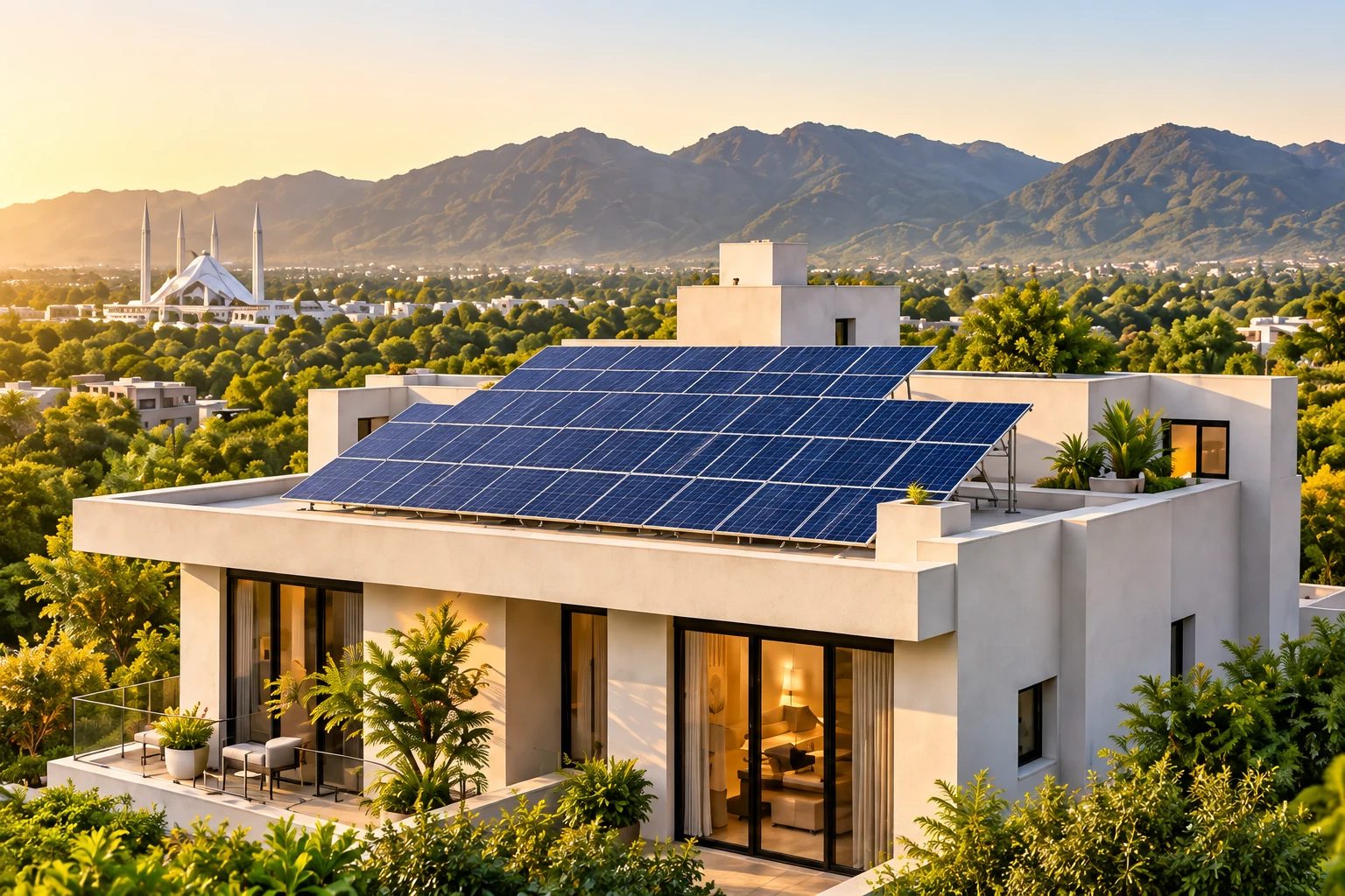 Illustrative residential solar image